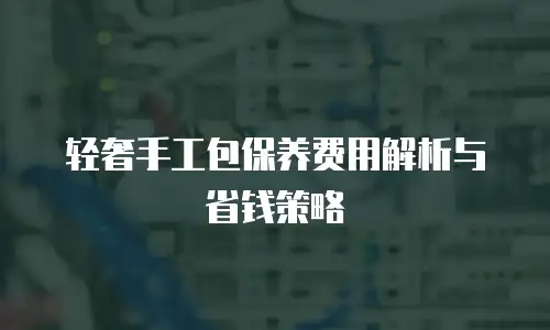 轻奢手工包保养费用解析与省钱策略