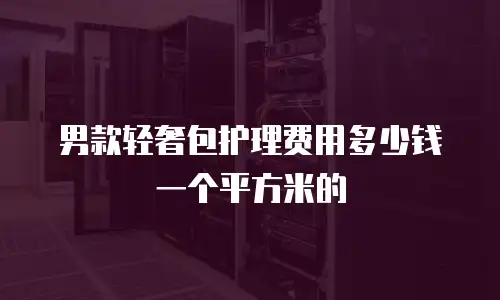 男款轻奢包护理费用多少钱一个平方米的