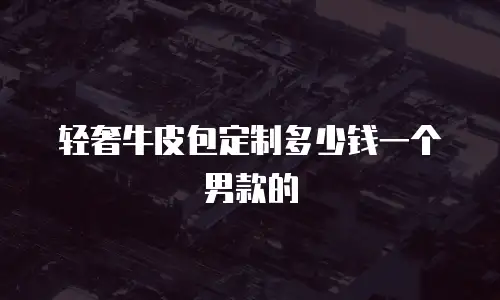 轻奢牛皮包定制多少钱一个男款的
