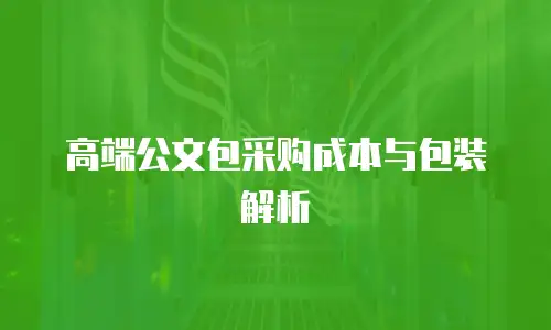 高端公文包采购成本与包装解析