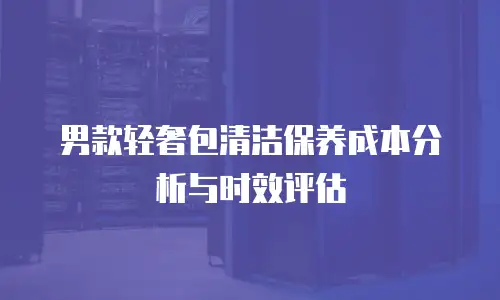 男款轻奢包清洁保养成本分析与时效评估