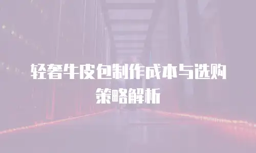 轻奢牛皮包制作成本与选购策略解析