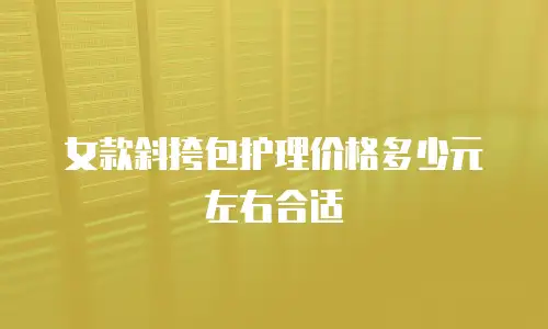 女款斜挎包护理价格多少元左右合适