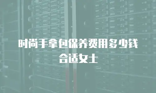 时尚手拿包保养费用多少钱合适女士