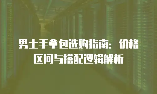 男士手拿包选购指南：价格区间与搭配逻辑解析