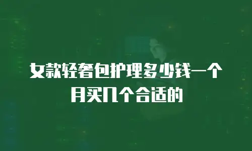 女款轻奢包护理多少钱一个月买几个合适的