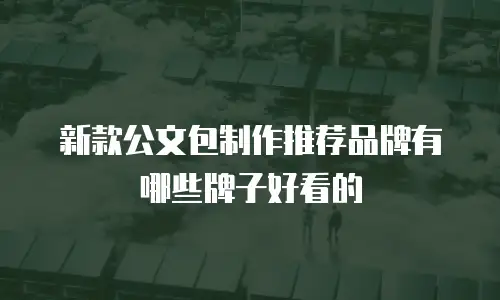 新款公文包制作推荐品牌有哪些牌子好看的