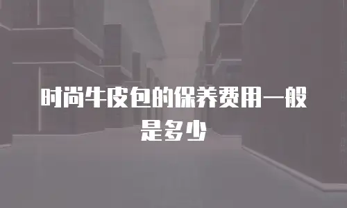 时尚牛皮包的保养费用一般是多少