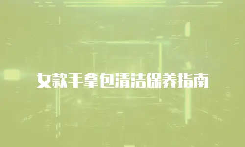 女款手拿包清洁保养指南