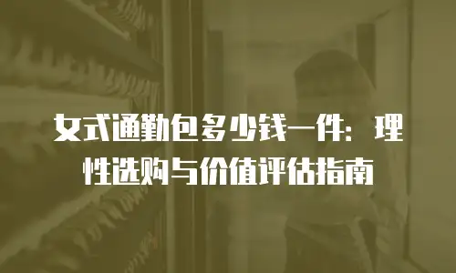 女式通勤包多少钱一件：理性选购与价值评估指南
