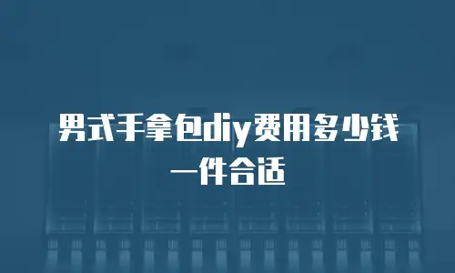 男式手拿包diy费用多少钱一件合适