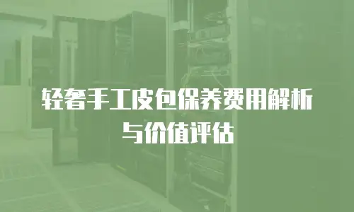 轻奢手工皮包保养费用解析与价值评估