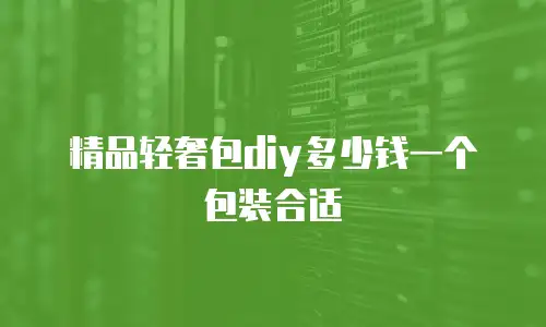 精品轻奢包diy多少钱一个包装合适