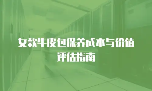 女款牛皮包保养成本与价值评估指南