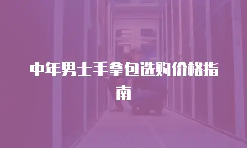 中年男士手拿包选购价格指南
