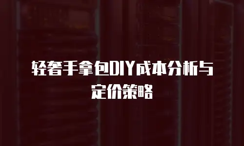 轻奢手拿包DIY成本分析与定价策略