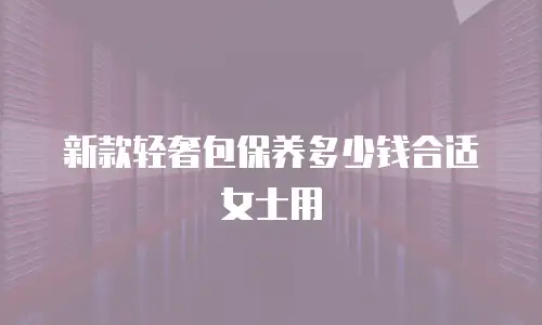 新款轻奢包保养多少钱合适女士用