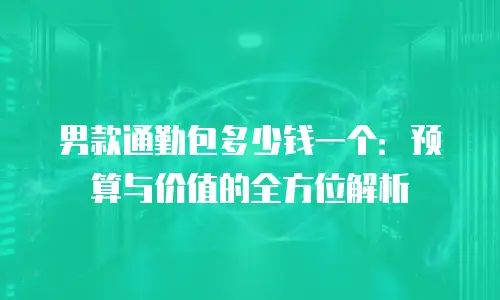 男款通勤包多少钱一个：预算与价值的全方位解析