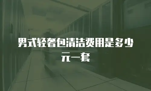 男式轻奢包清洁费用是多少元一套