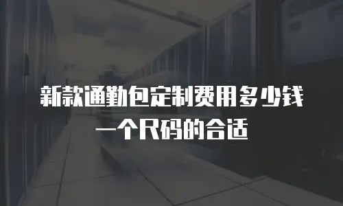 新款通勤包定制费用多少钱一个尺码的合适