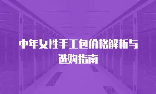 中年女性手工包价格解析与选购指南