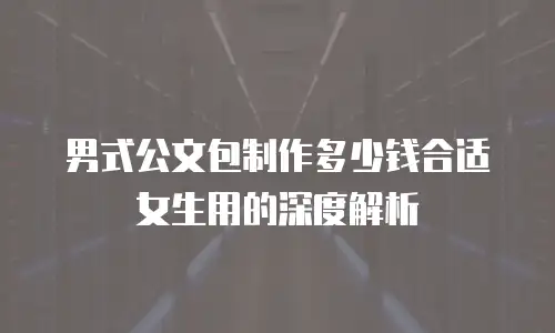男式公文包制作多少钱合适女生用的深度解析