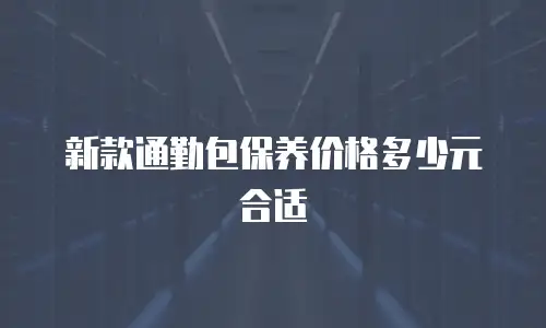 新款通勤包保养价格多少元合适