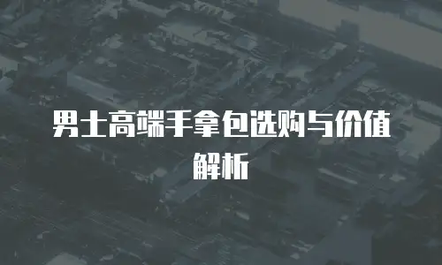 男士高端手拿包选购与价值解析
