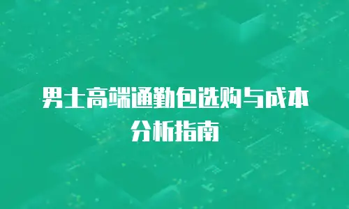 男士高端通勤包选购与成本分析指南