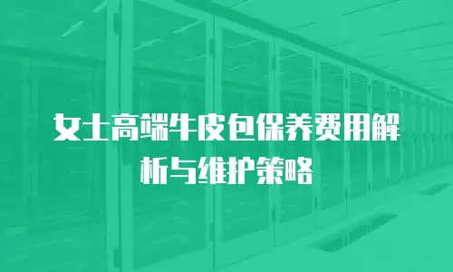 女士高端牛皮包保养费用解析与维护策略
