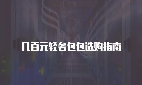几百元轻奢包包选购指南