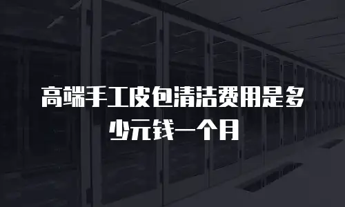 高端手工皮包清洁费用是多少元钱一个月