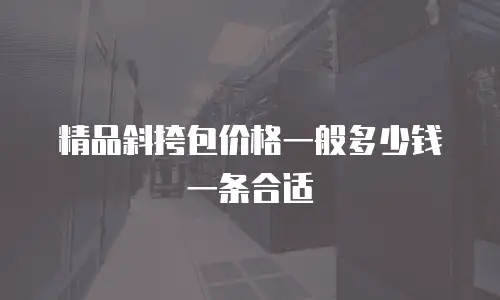 精品斜挎包价格一般多少钱一条合适