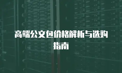 高端公文包价格解析与选购指南