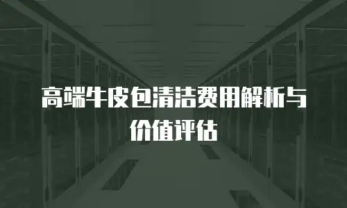 高端牛皮包清洁费用解析与价值评估