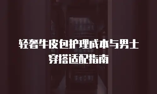 轻奢牛皮包护理成本与男士穿搭适配指南