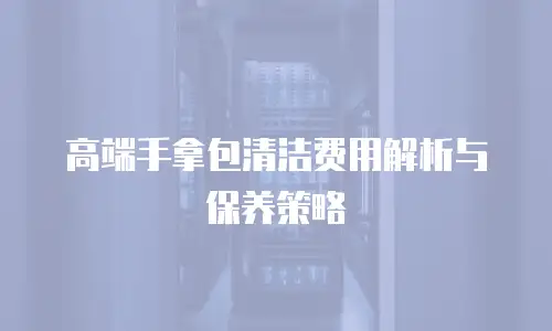 高端手拿包清洁费用解析与保养策略