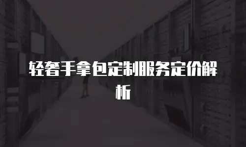 轻奢手拿包定制服务定价解析