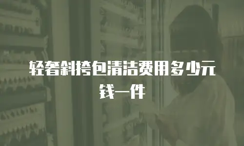 轻奢斜挎包清洁费用多少元钱一件