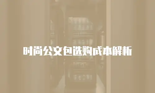 时尚公文包选购成本解析