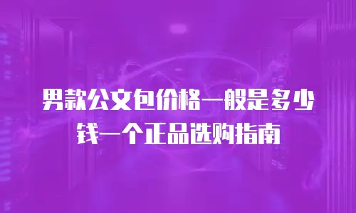 男款公文包价格一般是多少钱一个正品选购指南