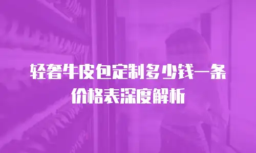 轻奢牛皮包定制多少钱一条价格表深度解析