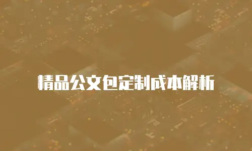 精品公文包定制成本解析