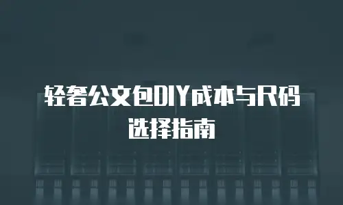 轻奢公文包DIY成本与尺码选择指南