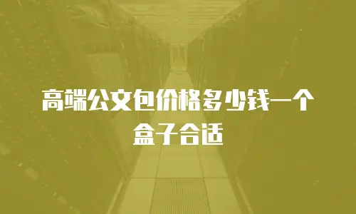 高端公文包价格多少钱一个盒子合适