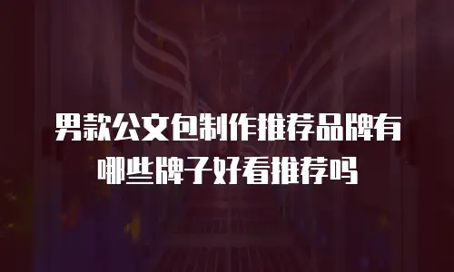 男款公文包制作推荐品牌有哪些牌子好看推荐吗