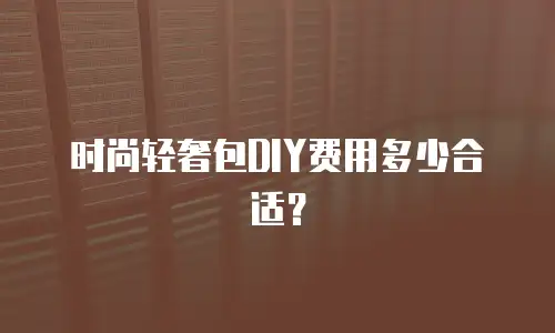 时尚轻奢包DIY费用多少合适？