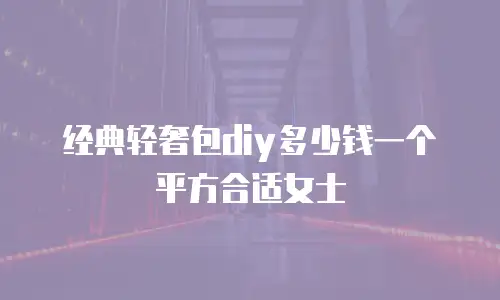 经典轻奢包diy多少钱一个平方合适女士