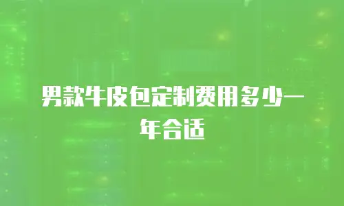 男款牛皮包定制费用多少一年合适