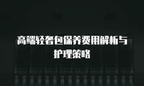高端轻奢包保养费用解析与护理策略